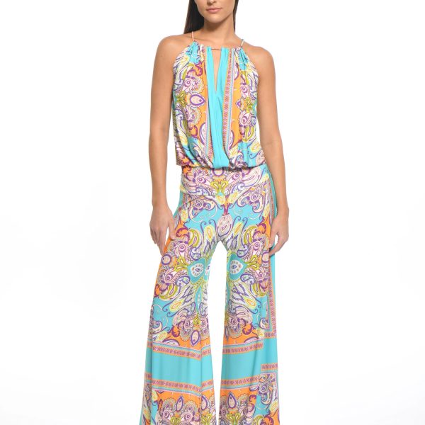 Julian Chang 1001 Walter Greece Halter Neckline Jumpsuit | Ooh Ooh Shoes women's clothing and shoe boutique located in Naples