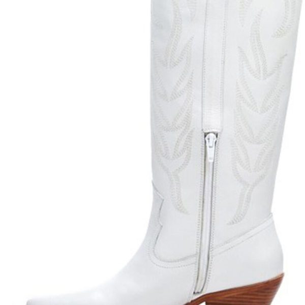 Matisse Agency White Cowboy Boot| Ooh Ooh Shoes women's clothing and shoe boutique located in naples, charleston and mashpee