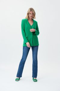 Joseph Ribkoff 231064 Foliage Straight Fit Longer Length Style Blazer | Ooh Ooh Shoes women's clothing and shoe boutique located in Naples and Mashpee