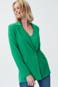 Joseph Ribkoff 231064 Foliage Straight Fit Longer Length Style Blazer | Ooh Ooh Shoes women's clothing and shoe boutique located in Naples and Mashpee
