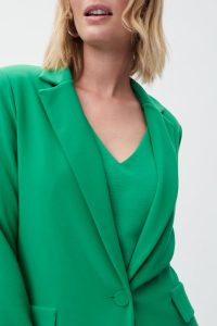 Joseph Ribkoff 231064 Foliage Straight Fit Longer Length Style Blazer | Ooh Ooh Shoes women's clothing and shoe boutique located in Naples and Mashpee