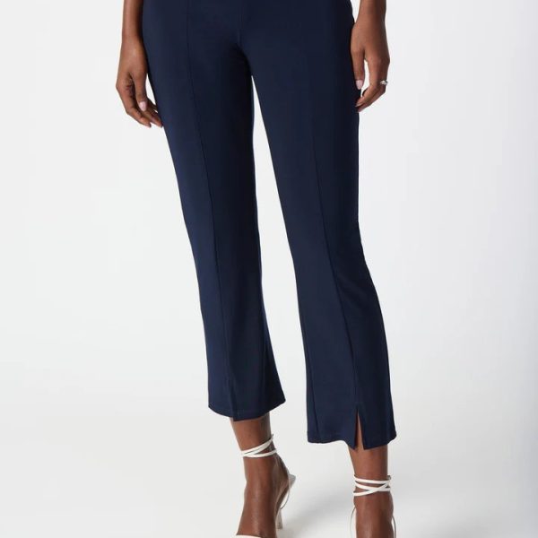 Joseph Ribkoff 241249 Midnight Blue Vertical Seam Front Slit Capri Pant | Ooh Ooh Shoes women"s clothing and shoe boutique located in Naples