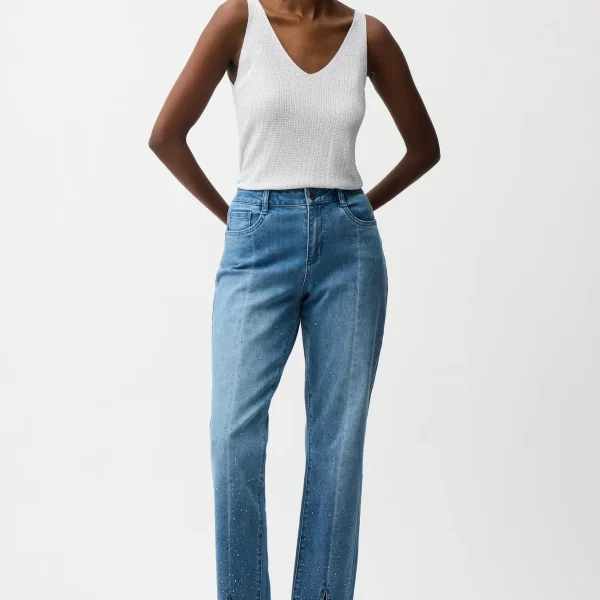 Joseph Ribkoff 252915F25 Pullover featuring a V Neckline Hip Length Sleeveless Design. | OOh Ooh Shoes woman's clothing and shoe boutique located in Naples Florida