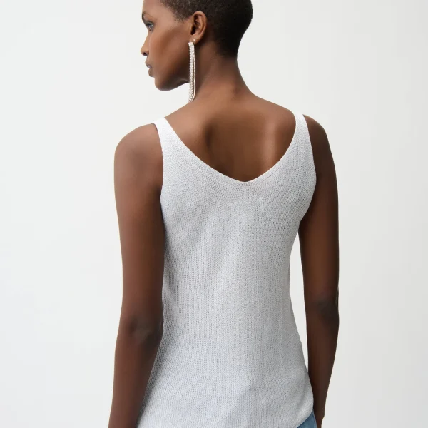 Joseph Ribkoff 252915F25 Pullover featuring a V Neckline Hip Length Sleeveless Design. | OOh Ooh Shoes woman's clothing and shoe boutique located in Naples Florida
