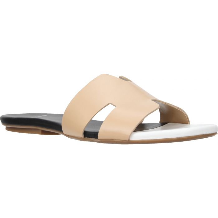 Carrano Nayeli Beige Multi Leather Flat Slide Sandal Carrano Nayeli Beige Multi Leather Flat Slide Sandal | Ooh Ooh Shoes women's clothing and shoe boutique located in Naples