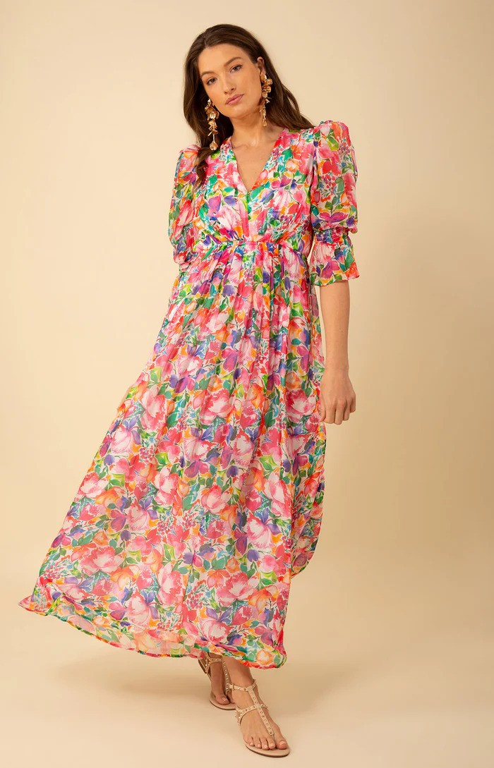 Hale Bob 44MB634A Pink Ophelia V Neckline Washed Chiffon