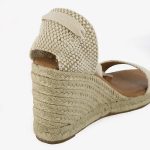 Pinaz 477/7 Crudo Open Toe Cotton Band Wedge With Tie For Ankle | Ooh Ooh Shoes women's clothing and shoe boutique located in Naples