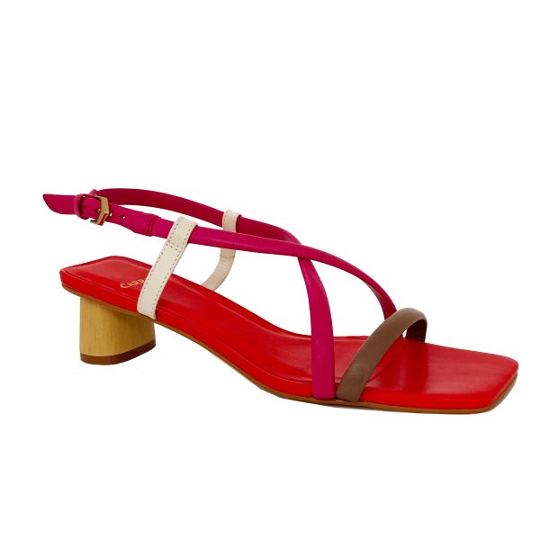 Carrano Fahari Fuchsia/Mocha Leather Strappy Sandal | Ooh Ooh Shoes women's clothing and shoe boutique located in Naples