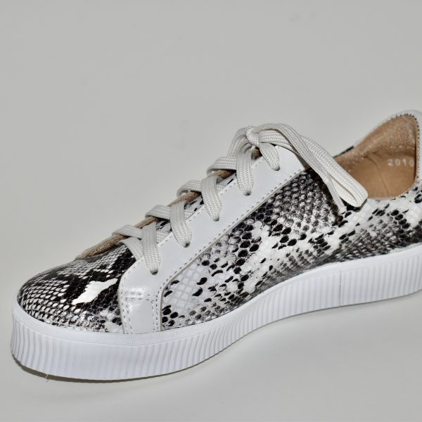 All Black Exotic Flatform Women's Sneaker Snake Print and White | Ooh! Ooh! Shoes Women's Shoes and Clothing Boutique Naples, Charleston and Mashpee