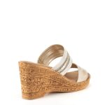 Onex Amelia Two Banded Cork Wedge with Detail on Upper Band | Ooh Ooh Shoes woman's clothing and shoe boutique located in Naples and Mashpee
