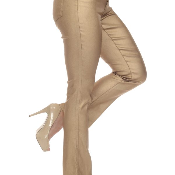 AZI Z12656 Gold Bell Bottom Jeans | Ooh Ooh Shoes women's clothing and shoe boutique located in Naples