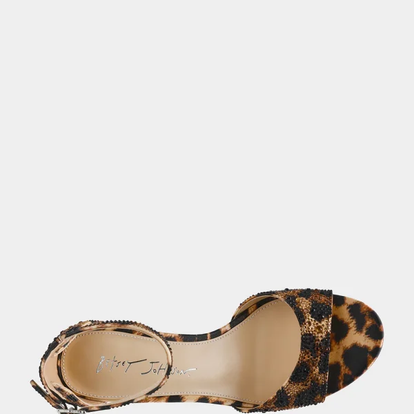 Betsey Johnson Kami Block Heel open toed sandal with rhinestones | Ooh Ooh Shoes woman's clothing and shoe boutique Naples Fl
