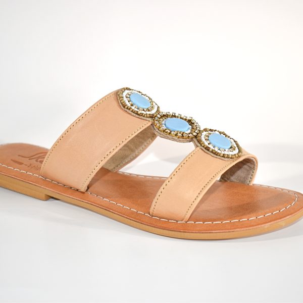 Skemo Mila Flat Comfort Sandal with Stone Detail | ooh Ooh Shoes woman's clothing and shoe boutique located in Naples, Charleston and Mashpee