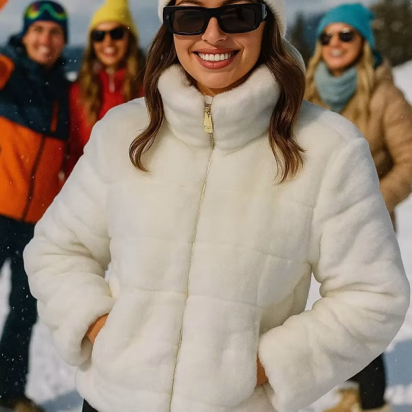 Ciao Milano Denny Faux Fur and Goose Down Jacket | Ooh Ooh Shoes woman's clothing and shoe boutique located in Naples Florida