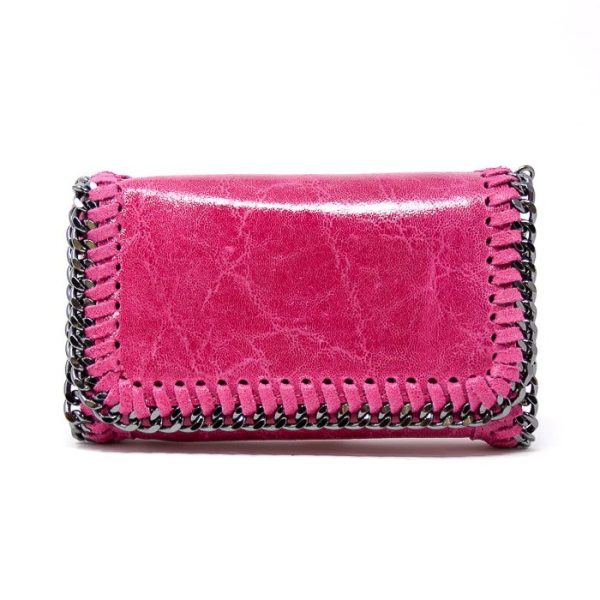 German Fuentes GF0390 Hot Pink Leather Crossbody Clutch | Ooh Ooh Shoes women's clothing and shoe boutique located in Naples