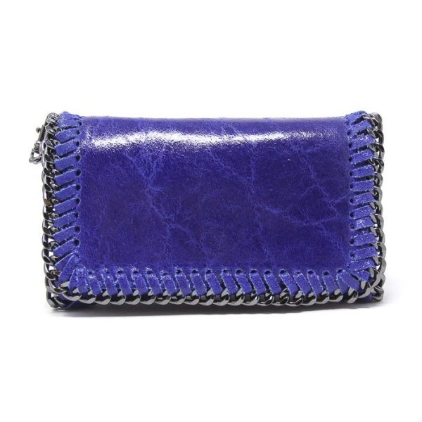 German Fuentes GF0390 Royal Blue Leather Crossbody Clutch | Ooh Ooh Shoes women's clothing and shoe boutique located in Naples