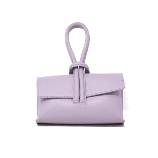 German Fuentes GF0467 Lilac Wristlet Leather Bag | Ooh Ooh Shoes women's clothing and shoe boutique located in Naples