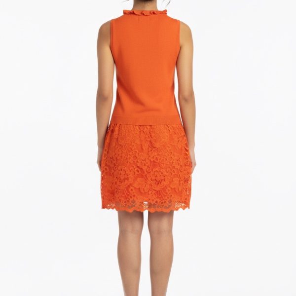 Look Mode 3131 Linen V Neck Triple Ruffle Top Dress | Ooh Ooh Shoes women's clothing and shoe boutique located in Naples FL