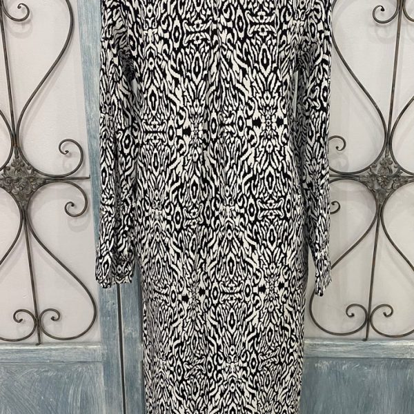 La Mer Luxe 172-M15 Black Fiji Long Sleeve August Midi Dress | Ooh Ooh Shoes women's clothing and shoe boutique located in Naples