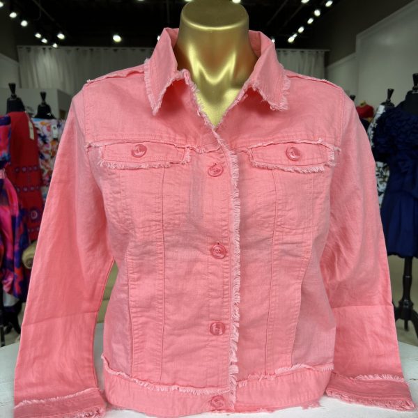 Vecceli MT1708 Hot Pink Milano Parigi Fabuloso Jacket | Ooh Ooh Shoes women's clothing and shoe boutique located in Naples and Mashpee