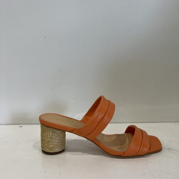 Bruno Menegatti 55203 Victoria Orange Leather Slide Sandal | Ooh Ooh Shoes women's clothing and shoe boutique located in Naples and Mashpee