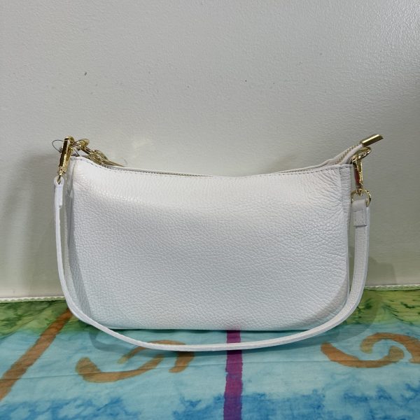 Italian Idea Kelly White Leather Bag with 3 Ways To Wear | Ooh Ooh Shoes women's clothing and shoe boutique located in Naples and Mashpee