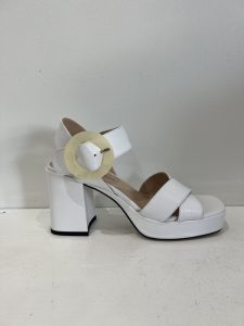 Pedro Anton 57701 V23 White Leather Block Heel Wedge | Ooh Ooh Shoes women's clothing and shoe boutique located in Naples and Mashpee