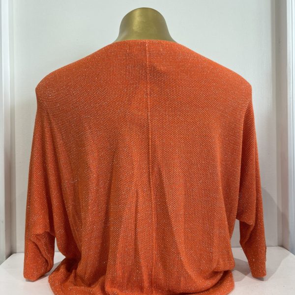 Brand Bazar New Softie Orange One Size V Neckline Soft Top | Ooh Ooh Shoes women's clothing and shoe boutique located in Naples and Mashpee
