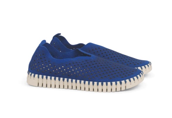 Ilse Jacobsen Tulip 139 Blue Web Women's Sneaker with Flexible Rubber Bottom | Ooh! Ooh! Shoes Women's Shoes and Clothing Boutique located in Naples and Mashpee