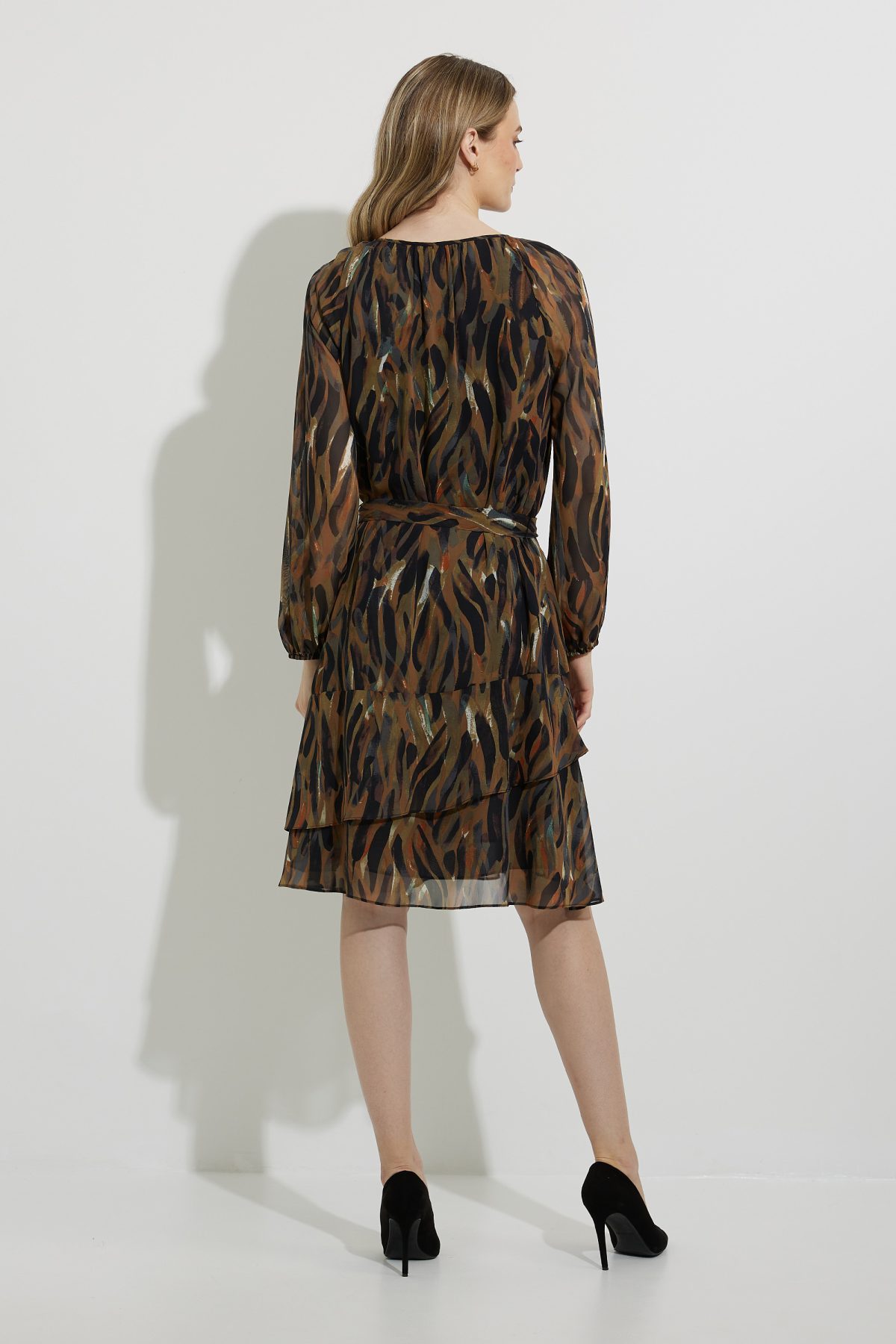 Joseph Ribkoff 224054 Abstract Print Flowy Dress