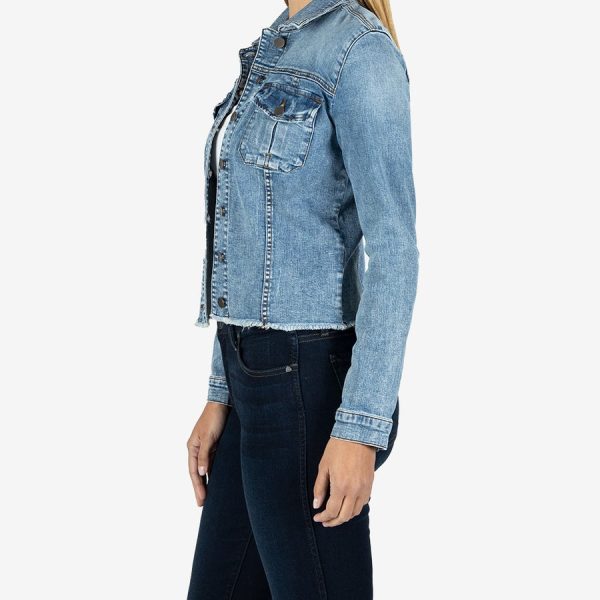 Kut From The Kloth Kara Denim Jacket| Ooh Ooh Shoes women's clothing and shoe boutique located in naples,charleston and mashpee