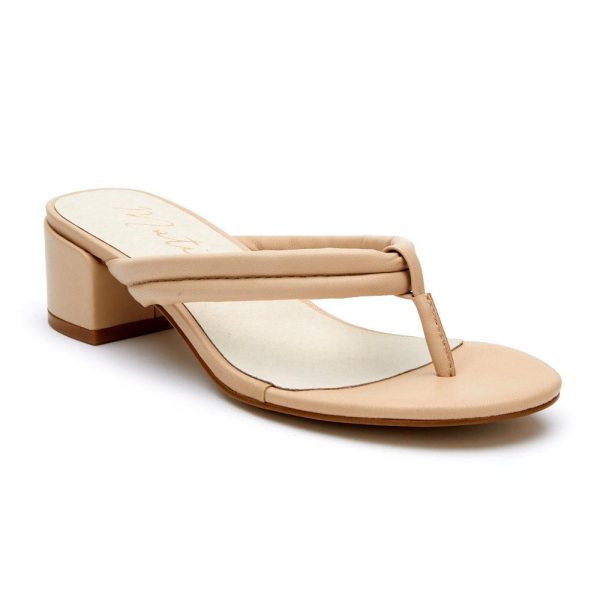 Matisse Exhale Natural Leather Block Heel Thong Slide | Ooh Ooh Shoes women's clothing and shoe boutique located in Naples and Mashpee