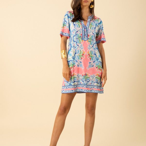 Hale Bob Dani Jersey Dress 53PW630A Pink Matte Jersey | Ooh Ooh Shoes woman's clothing and shoe store located in Naples Fl