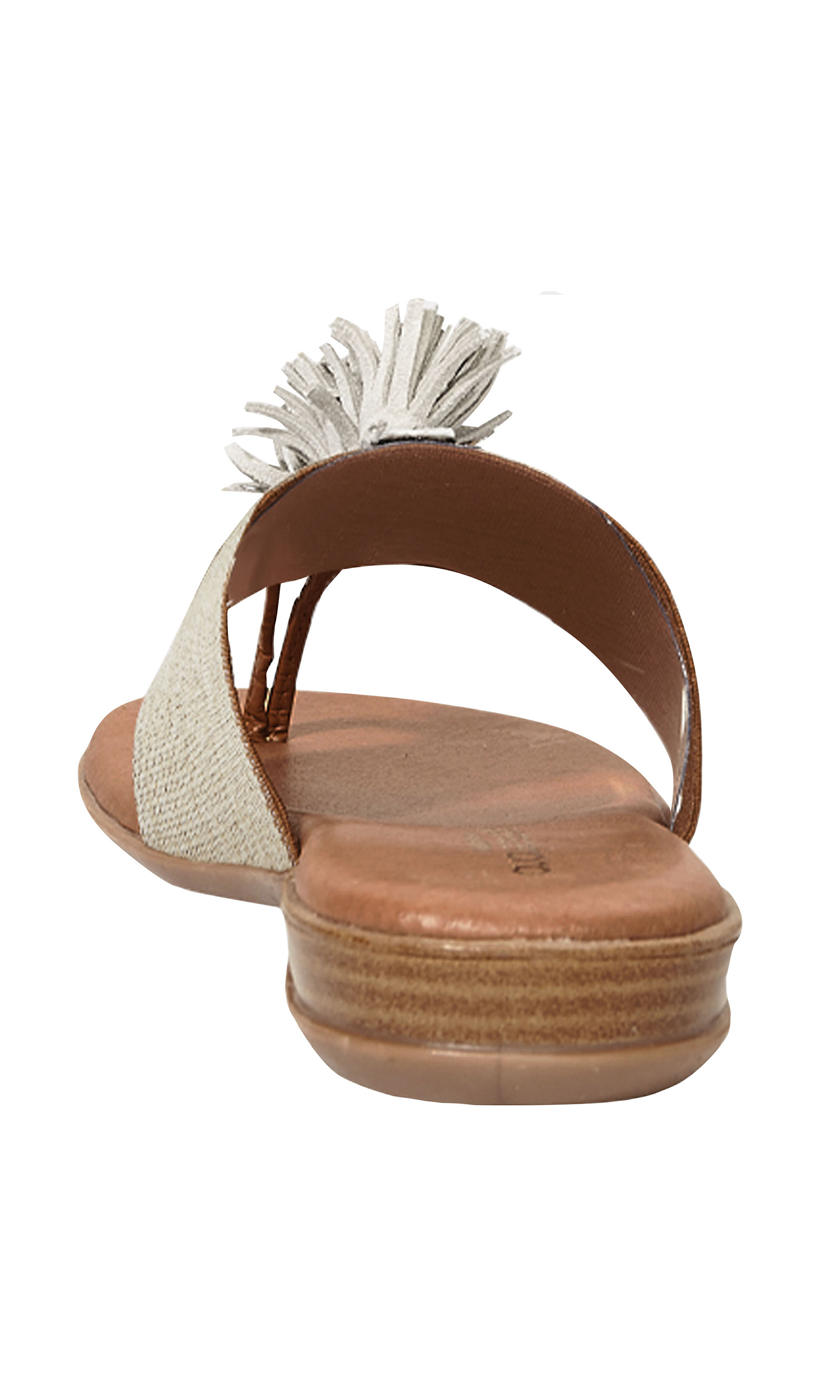 NOVALEE-CO_BEIGE LINEN_4 Andre Assous Novalee Woman's Sandal with Fringe Detail| Ooh! Ooh! Shoes woman's clothing and shoe boutique naples, charleston and mashpee.