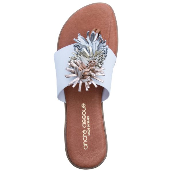 Andre Assous Novalee Woman's Sandal with Fringe Detail| Ooh! Ooh! Shoes woman's clothing and shoe boutique naples, charleston and mashpee.