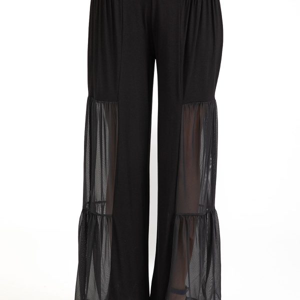 Isle 411-14095 Black Cava Pant With Mesh On Sides | Ooh Ooh Shoes women's clothing and shoe boutique located in Naples