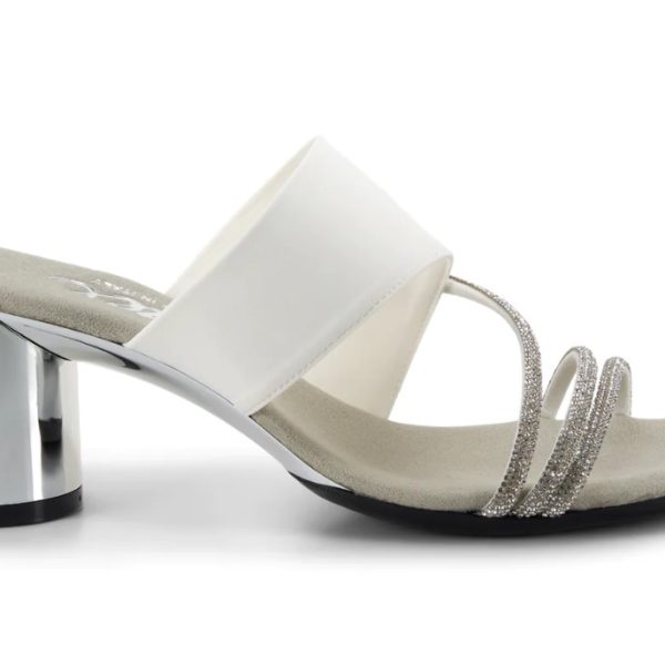 Onex Fetish White Rhinestone Embellished Dress Heel | Ooh Ooh Shoes women's clothing and shoe boutique located in Naples