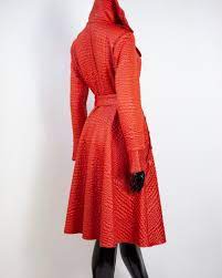 Samuel Dong F22023 Rust Jacquard Knit A Line Coat | Oh Ooh Shoes womens clothing and shoe boutique located in Naples and Mashpee
