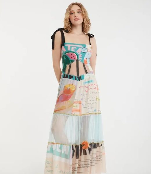 IPNG SMS-DSKI-076 Summer Maths Shake Long Skirt Dress | Ooh Ooh Shoes women's clothing and shoe boutique located in Naples