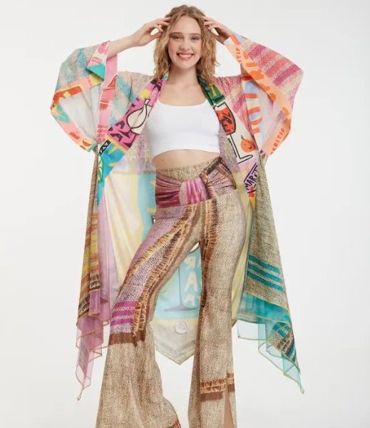 IPNG SMS-KC-099 Summer Maths Shake Kimono Cardigan | Ooh Ooh Shoes women's clothing and shoe boutique located in Naples
