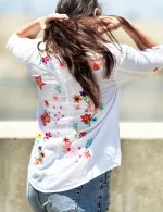 Billy T Embroidered Denim Shirt | Ooh Ooh Shoes woman's clothing and shoe boutique located in Naples Florida