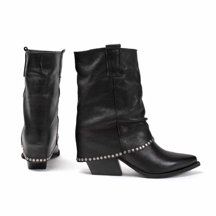 TDM-70_PELLE_LAVATO_nero-2 MIchele Lopriore - Michele Lopriore Houston Texan Style Boot | Ooh Ooh Shoes woman's clothing and shoe boutique Naples Florida