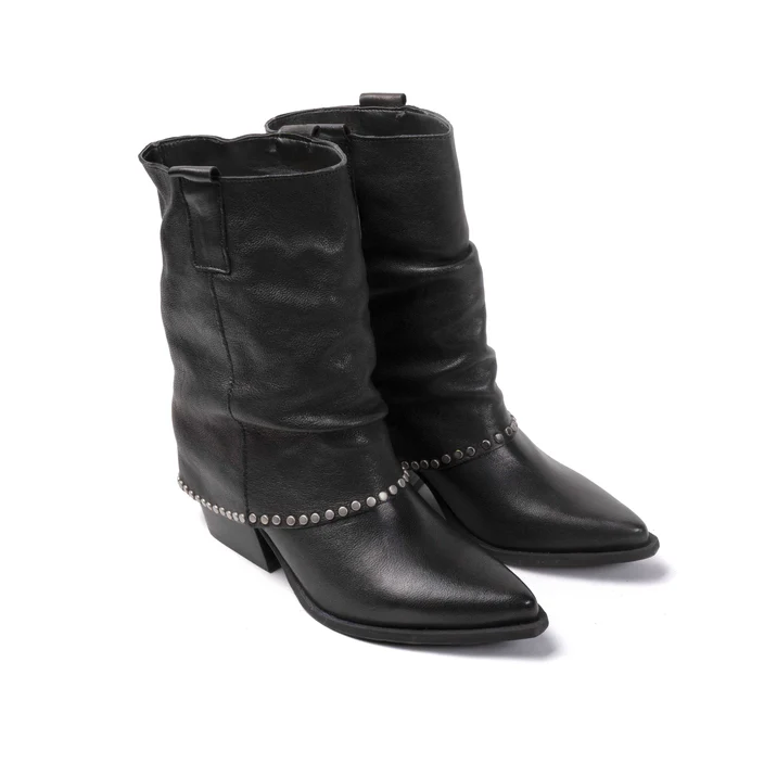 TDM-70_PELLE_LAVATO_nero-3 MIchele Lopriore - Michele Lopriore Houston Texan Style Boot | Ooh Ooh Shoes woman's clothing and shoe boutique Naples Florida