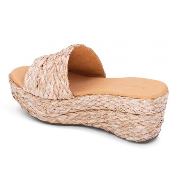 Chocolat Blu Yunis Natural Raffia Wedge Slide | Ooh Ooh Shoes women's clothing and shoe boutique located in Naples and Mashpee