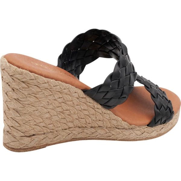 Andre Assous Aria Two Band Woven Leather Wedge| Ooh Ooh shoes women's clothing and shoe boutique located in naples charleston and mashpee