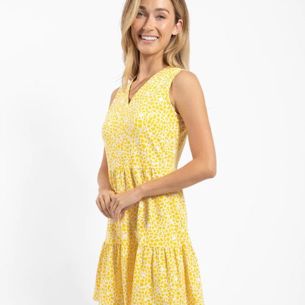 Jude Connally 101169 Mums the Word Buttercup V Neckline Sleeveless Annabelle Dress | Ooh Ooh Shoes women's clothing and shoe boutique located in Naples and Mashpee