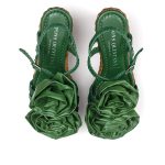 Pons Quintana 10428 Cannes Mela Green with Flowers Heel Wedge Sandal | Ooh Ooh Shoes women's clothing and shoe boutique located in Naples and Mashpee