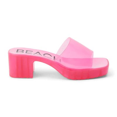 Matisse Wade Hot Pink Vegan Heeled Jelly Sandal | Ooh Ooh Shoes women's clothing and shoe boutique located in Naples and Mashpee