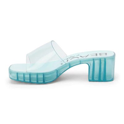 Matisse Wade Sky Vegan Heeled Jelly Sandal | Ooh Ooh Shoes women's clothing and shoe boutique located in Naples and Mashpee