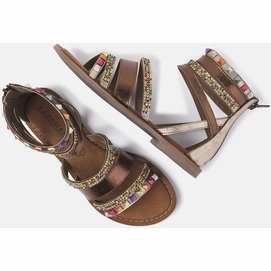 Lazamani 75.406 Copper Leather Gladiator Flat Sandal | Ooh Ooh Shoes women's clothing and shoe boutique located in Naples and Mashpee